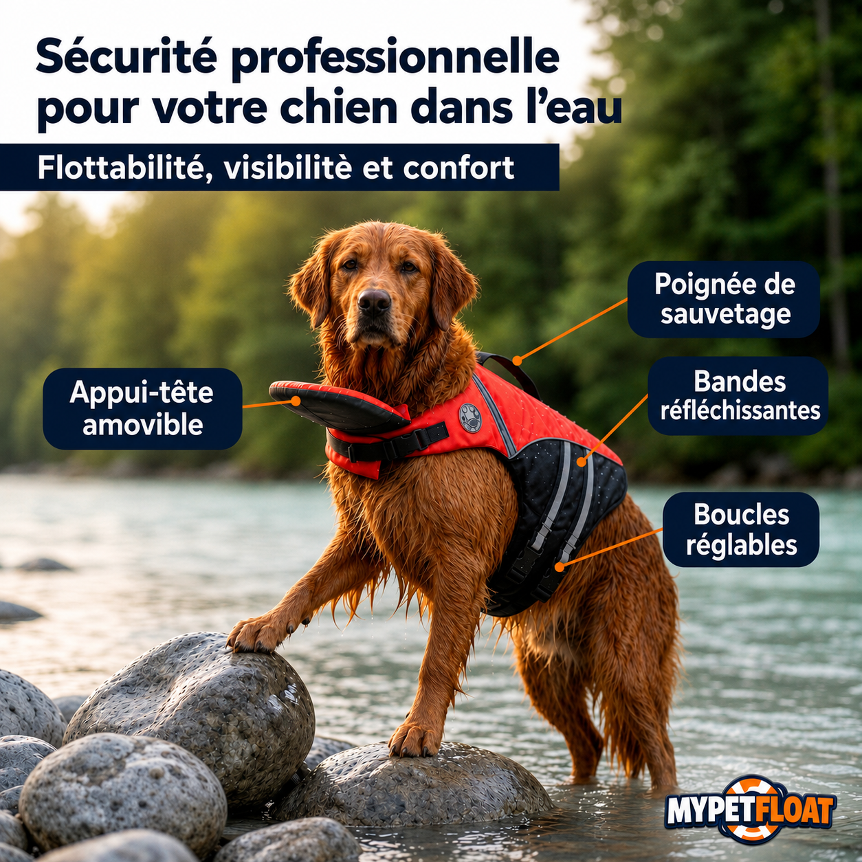 MyPetFloat® Gilet de sauvetage pour chien